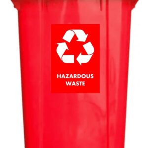 Red 240l Wheelie Bin – Hazardous Waste Disposal Solution